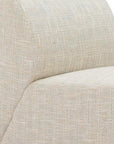 24" Beige Aluminum Outdoor Accent Chair