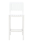 30" White Aluminum Outdoor Bar Height Chair