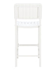 30" White Aluminum Outdoor Bar Height Chair