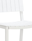 30" White Aluminum Outdoor Bar Height Chair