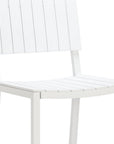30" White Aluminum Outdoor Bar Height Chair