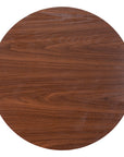 24" Brown and Black Wood and Steel Rounded Bar Table