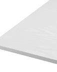 24" White Wood and Steel Square Bar Table