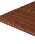 24" Brown and Black Wood and Steel Square Bar Table