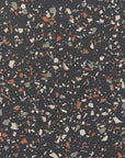24" Black Faux Terrazzo and Steel Square Bar Table