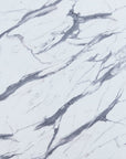 32" White and Natural Faux Marble and Solid Wood Square Bar Table