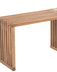 54" Natural Acacia Solid Wood Extendable Garden Patio Bench