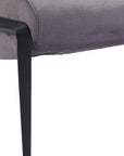 54" Gray And Black Velvet And Steel Upholstered Specialty Bench