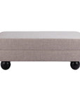45" Gray And Black Fabric And Solid Wood Upholstered Bench