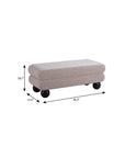 45" Gray And Black Fabric And Solid Wood Upholstered Bench