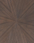 48" Espresso and Black Solid Wood Oval Console Table