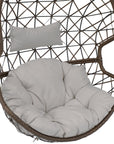 35" Gray Steel Outdoor Egg Chair