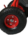 22" Red Steel Garden Stool