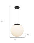 Black And White Frosted LED Dimmable Outdoor Hanging Light With Black Shades