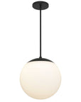 Black And White Frosted LED Dimmable Outdoor Hanging Light With Black Shades