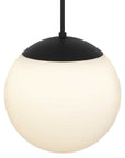 Black And White Frosted LED Dimmable Outdoor Hanging Light With Black Shades