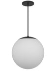 Black And White Frosted LED Dimmable Outdoor Hanging Light With Black Shades