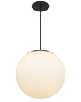 Black And White Frosted LED Dimmable Outdoor Hanging Light With Black Shades