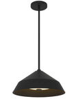 Black Frosted LED Dimmable Outdoor Hanging Light With Black Shades