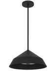 Black Frosted LED Dimmable Outdoor Hanging Light With Black Shades