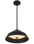 Black Frosted LED Dimmable Outdoor Hanging Light With Black Shades