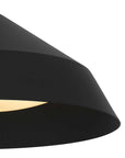 Black Frosted LED Dimmable Outdoor Hanging Light With Black Shades