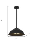 Black Frosted LED Dimmable Outdoor Hanging Light With Black Shades
