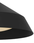 22" Black Aluminum Geometric LED Dimmable Outdoor Pendent Hanging Light