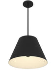 16" Black Aluminum Cone LED Dimmable Outdoor Pendent Hanging Light