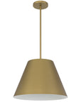 16" Antique Gold Aluminum Cone LED Dimmable Outdoor Pendent Hanging Light