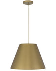 16" Antique Gold Aluminum Cone LED Dimmable Outdoor Pendent Hanging Light