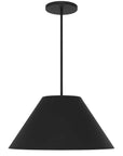 22" Black Aluminum Cone LED Dimmable Outdoor Pendent Hanging Light