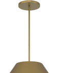 22" Antiqued Brass Aluminum Cone LED Dimmable Outdoor Pendent Hanging Light