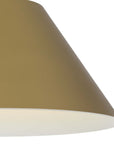 22" Antiqued Brass Aluminum Cone LED Dimmable Outdoor Pendent Hanging Light