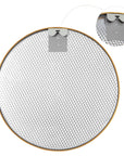 31" Gold Metal Round Framed Accent Mirror