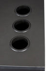 40" Black Wood Mirrored Two Drawer Vanity Table