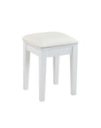 36" White Wood Mirrored Five Drawer Vanity Table