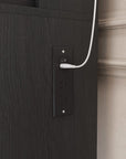 24" Black Wood Mirrored Three Drawer Vanity Table And Lights