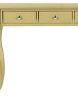 39" Brown Wood Mirrored Three Drawer Vanity Table
