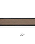 Set Of Six Black And Natural Polypropylene And Rubber Stair Treads