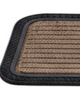 Set Of Six Black And Natural Polypropylene And Rubber Stair Treads