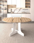 59" Brown and White Wood Oval Cross Legs Coffee Table