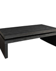 48" Black Wood Floating Frame Coffee Table