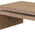 48" Natural Wood Distressed Frame Coffee Table
