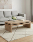 48" Natural Wood Distressed Frame Coffee Table