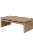 48" Natural Wood Distressed Frame Coffee Table