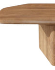 47" Natural Wood Free Form Double Pedestal Coffee Table
