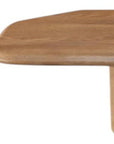 47" Natural Wood Free Form Double Pedestal Coffee Table