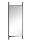 71" Black Wood Leaning Ladder Framed Full Length Mirror