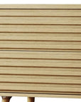 23" Natural Solid Wood Ribbed Texture Two Drawer Nightstand